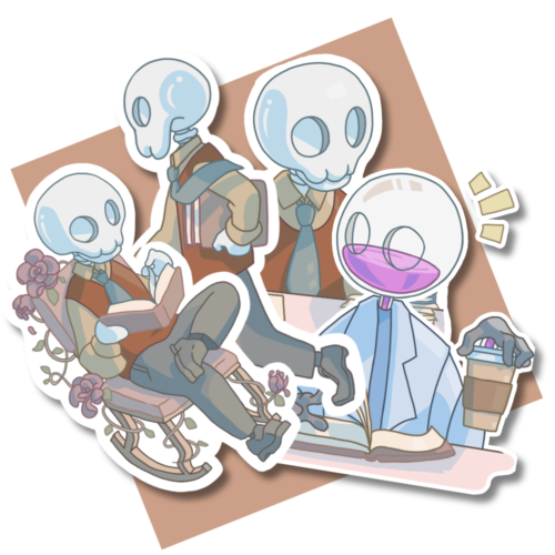 Sticker Pack (Dr. Glass & Grim Reader)