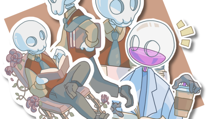 Sticker Pack (Dr. Glass & Grim Reader)